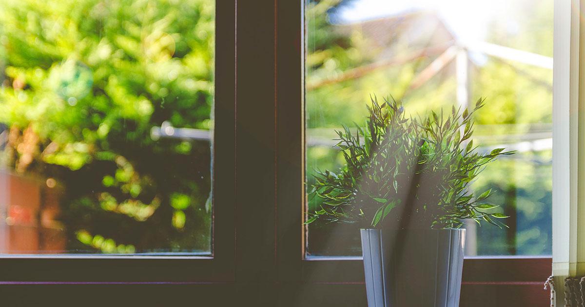 Fenster mit Sonnenschein